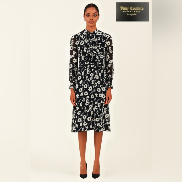 Juicy Couture Black Label Floral Midi Dress - Picture 1 of 7